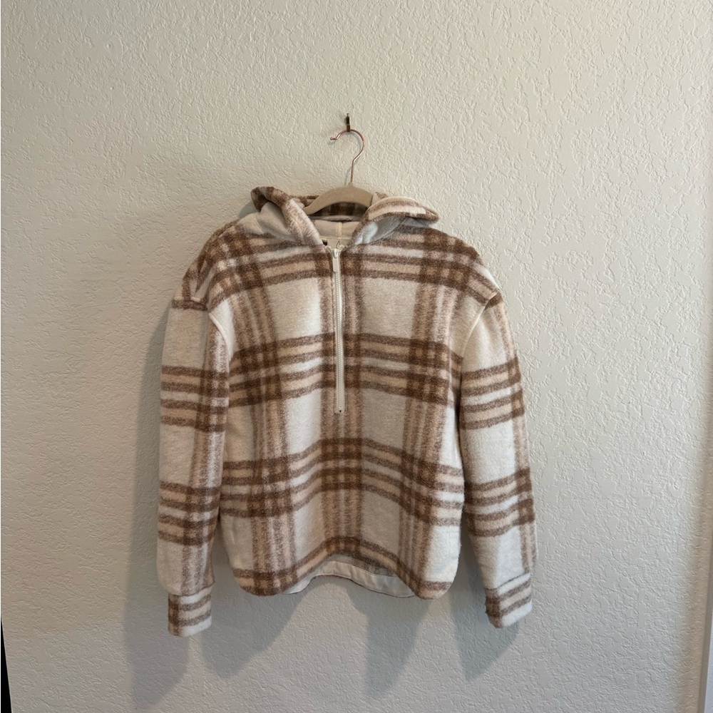 Joie Plaid Hooded Pullover